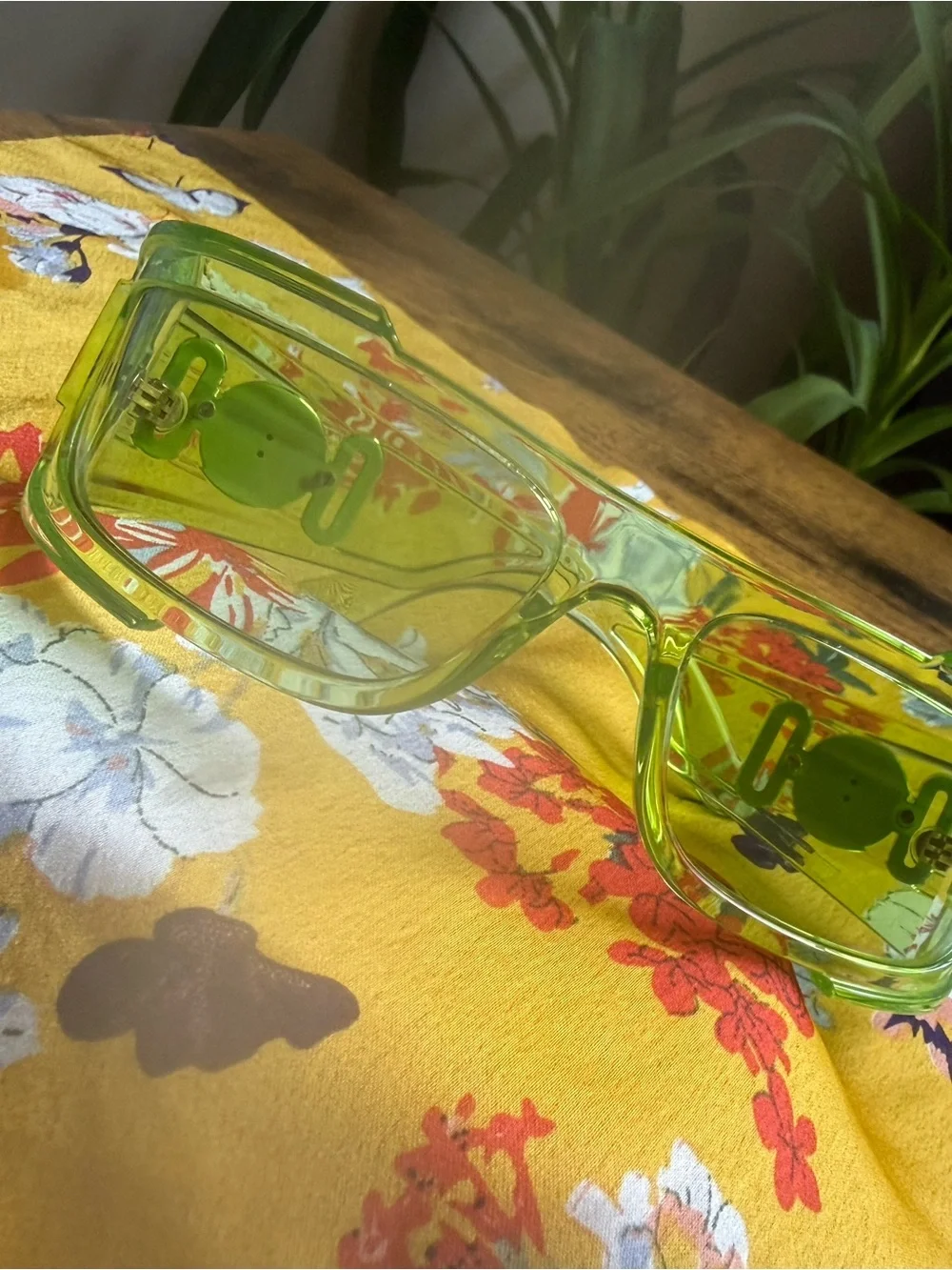 Versace Translucent Lime Green Sunglasses